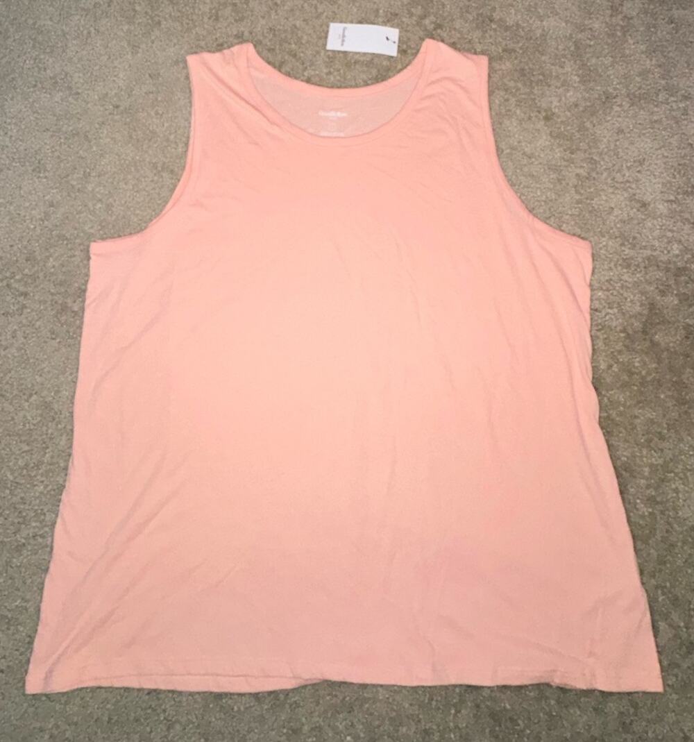 Goodfellow & Co Sleeveless Light Pink Cotton Jersey Men's T-Shirt XL NEW NWTs